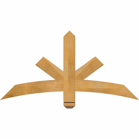Ekena Millwork Alberta Rough Sawn Timber Gable Bracket, Western Red Cedar, 48"W x 24"H x 4"D x 4"F, 12/12 Pitch GBW048X24X0404ALB00RWR